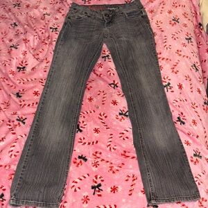 Y2K 2000s GUESS Women's Dark Gray Boot Cut Jeans